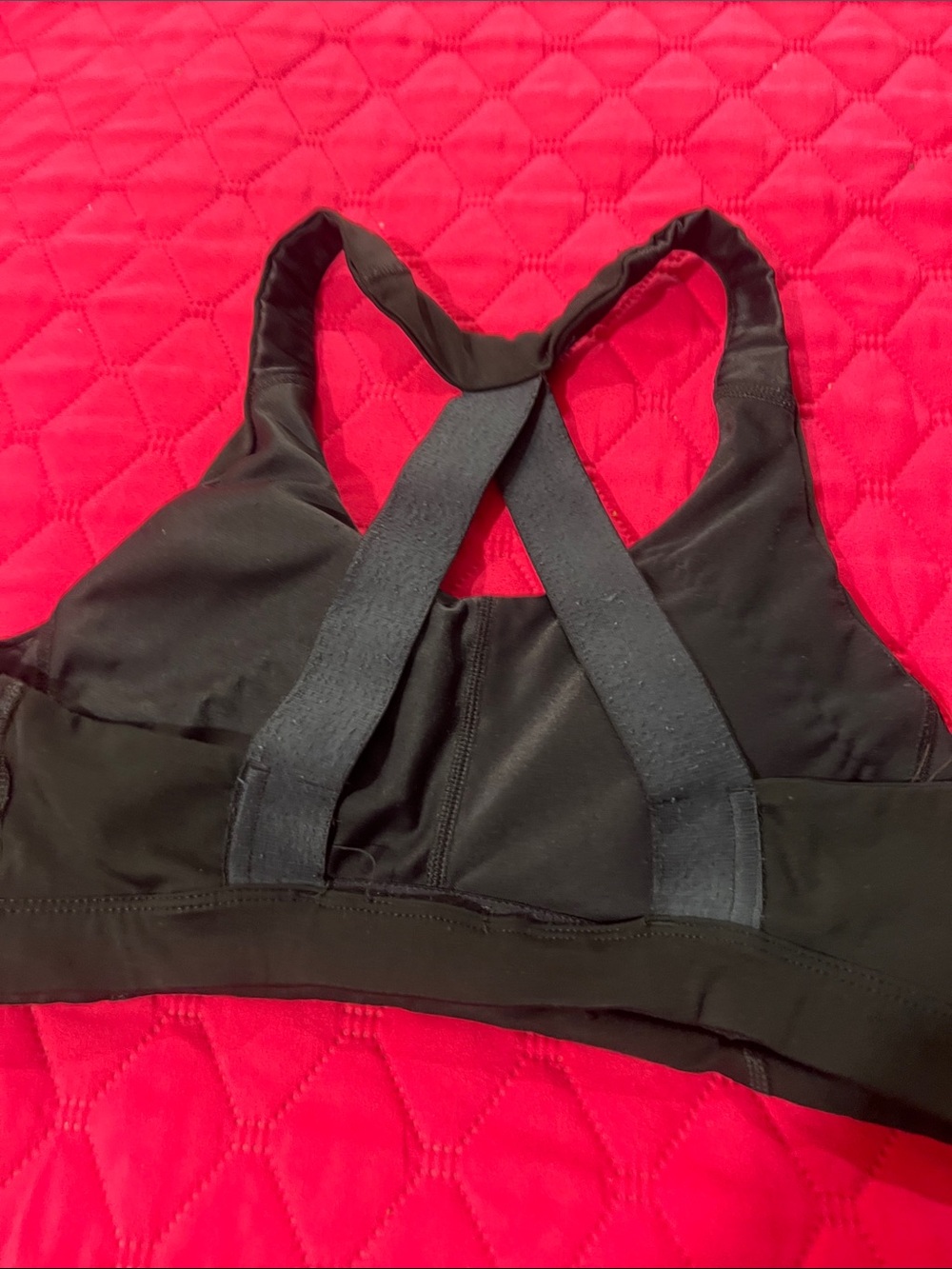 adidas Black Racerback Performance Sports Bra with Perforated Details - Picture 4 of 4